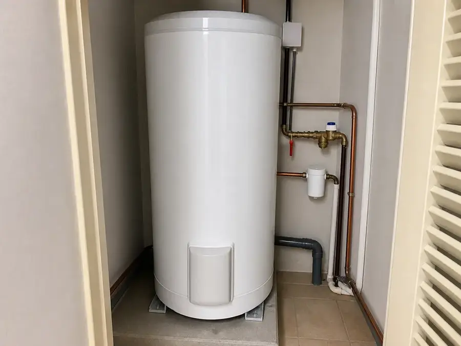 Chauffe-eau électrique remplacé dans un placard technique